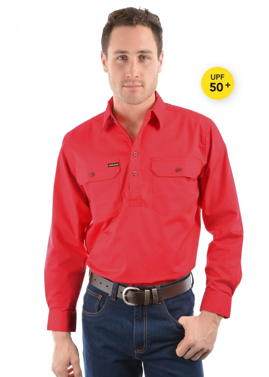 Hard Slog Half Placket Light Cotton Shirt - Image 5