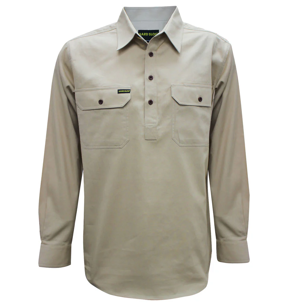 Hard Slog Half Placket Light Cotton Shirt - Image 8