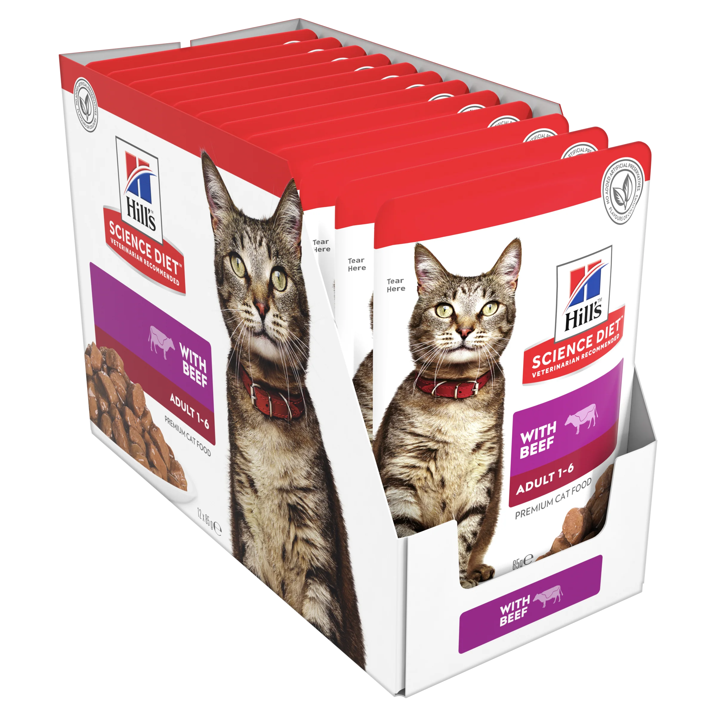 Hills Science Diet Adult Beef Pouch Wet Cat Food - Image 5
