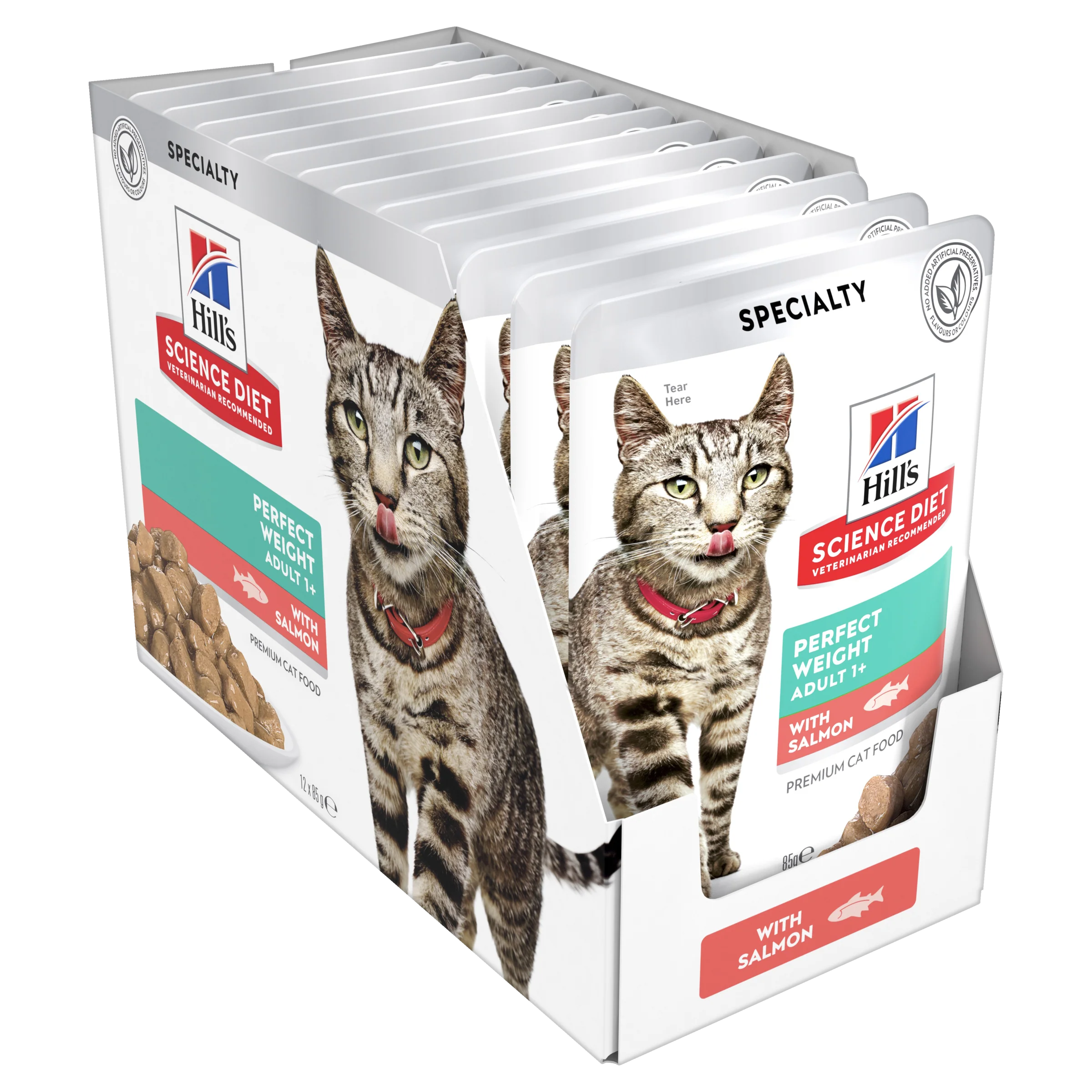 Hills Science Diet Adult Perfect Weight Salmon Pouch Wet Cat Food - Image 5