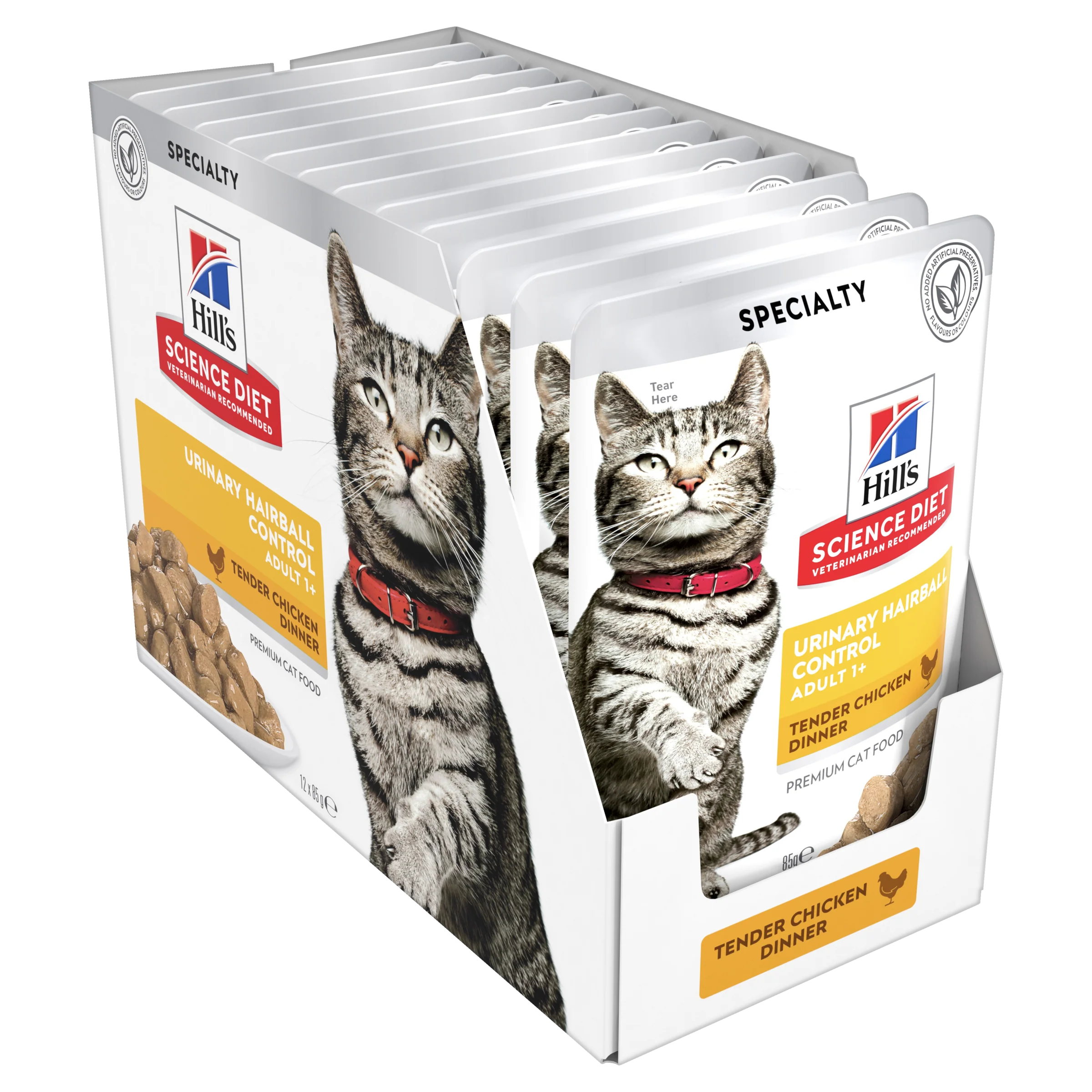 Hills Science Diet Adult Urinary Health & Hairball Control Chicken Pouch Wet Cat Food - Image 5