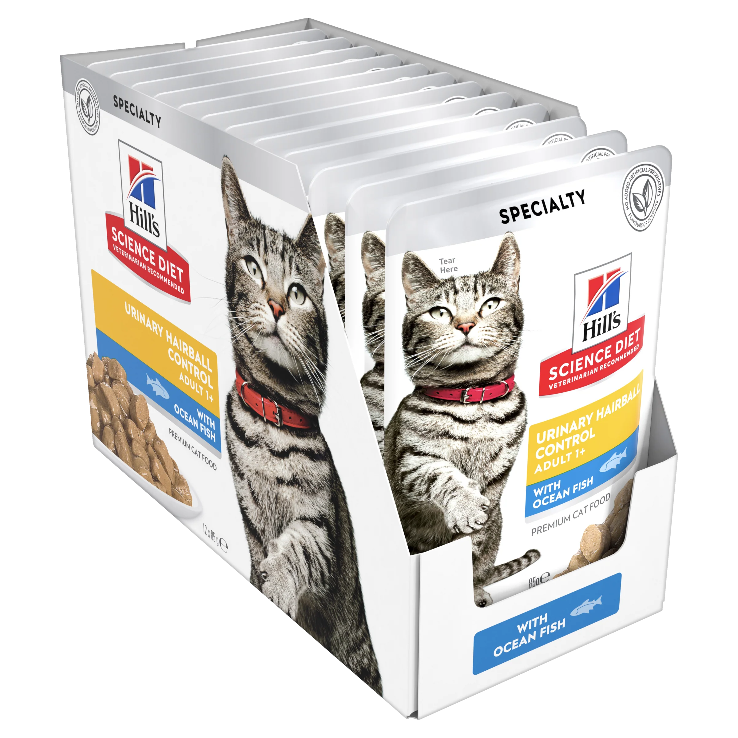 Hills Science Diet Adult Urinary Health & Hairball Control Ocean Fish Pouch Wet Cat Food - Image 5
