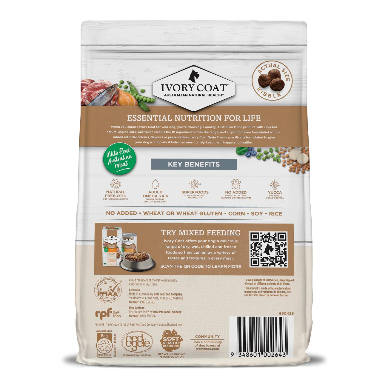 Ivory Coat Grain Free Adult Lamb and Sardine Dry Dog Food - Image 2