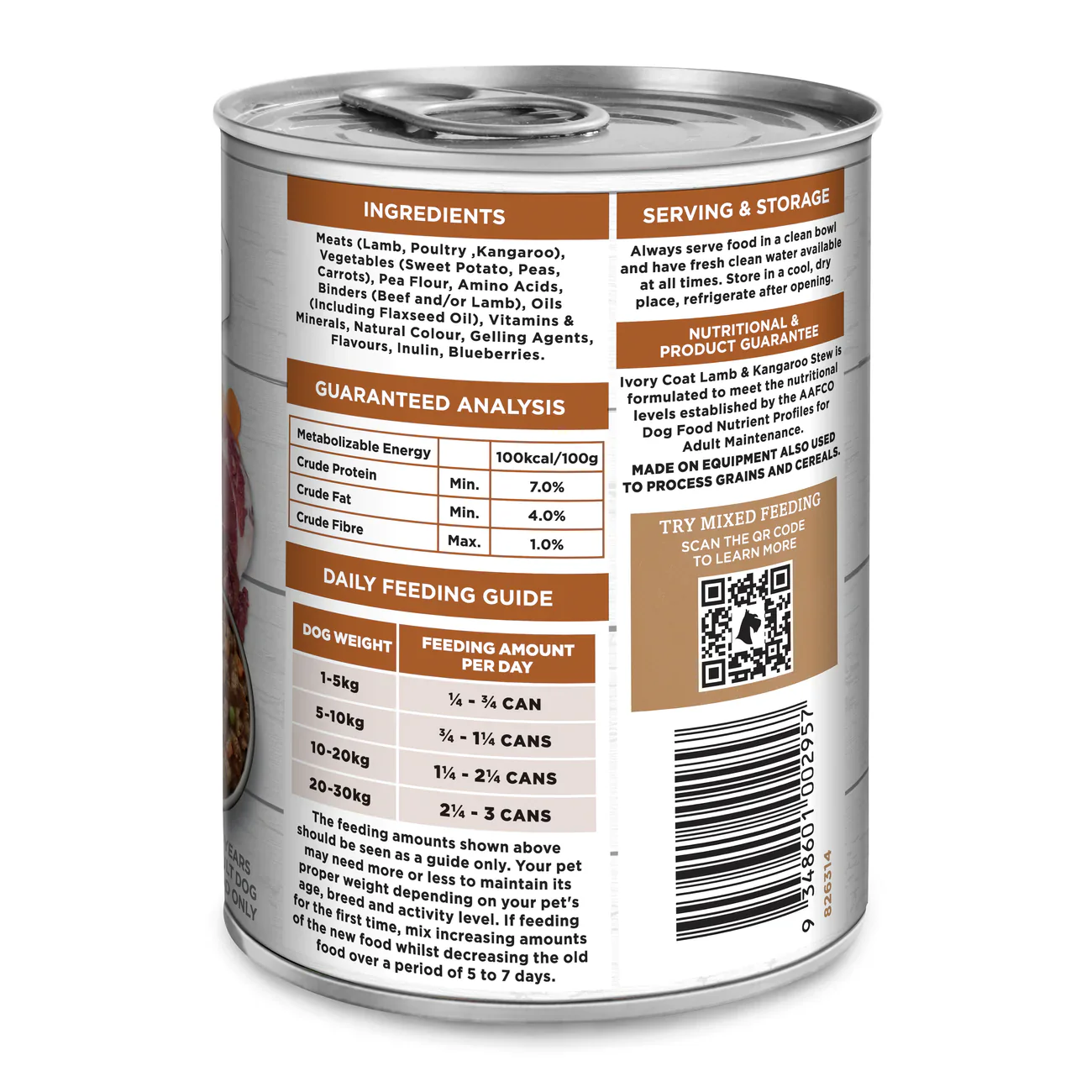 Ivory Coat Grain Free Lamb and Kangaroo Stew Wet Dog Food - Image 2