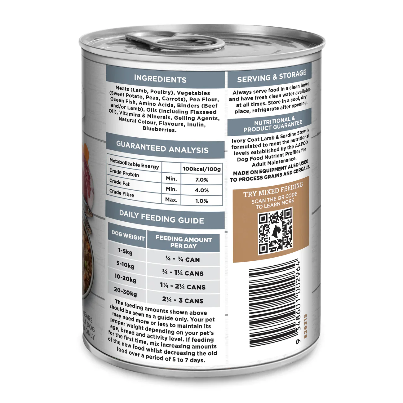 Ivory Coat Grain Free Lamb and Sardine Wet Dog Food - Image 3