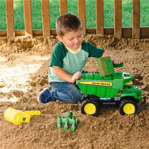 John Deere Dump Truck W/Garden Tools - Image 3