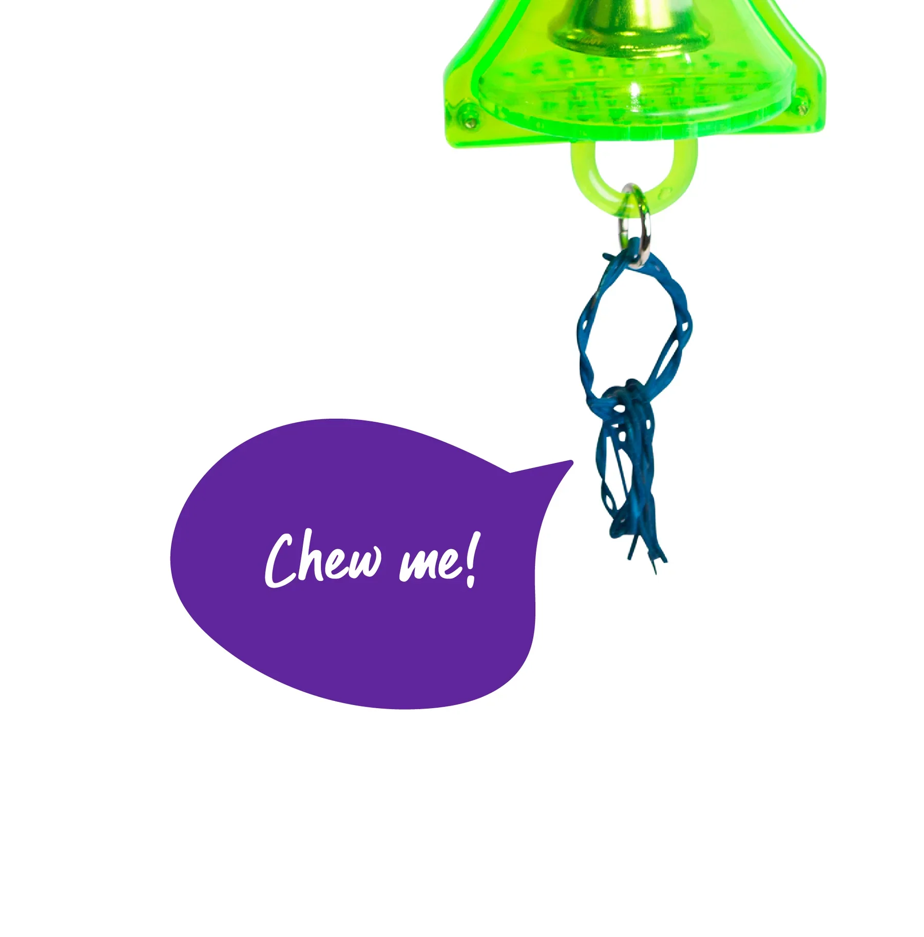 Kazoo Acrylic Bell with Wicker Rings Small - Image 2