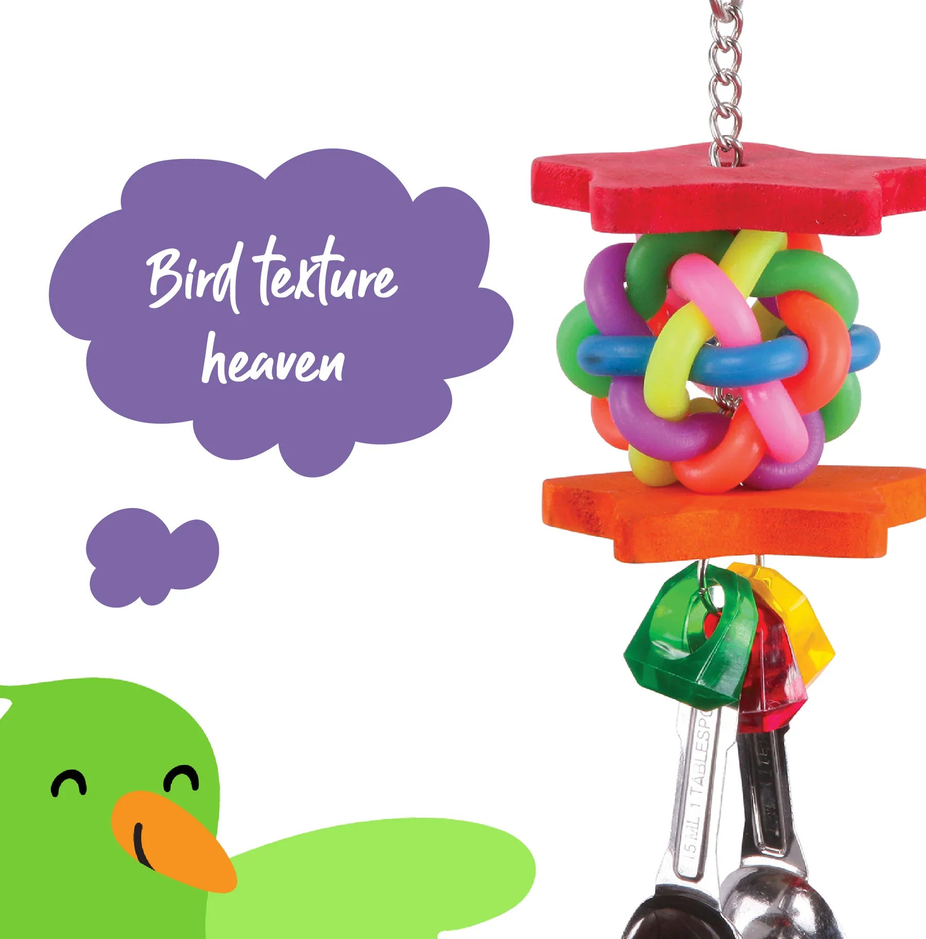 Kazoo Bird Toy with Star Chips & Spoons - Image 2
