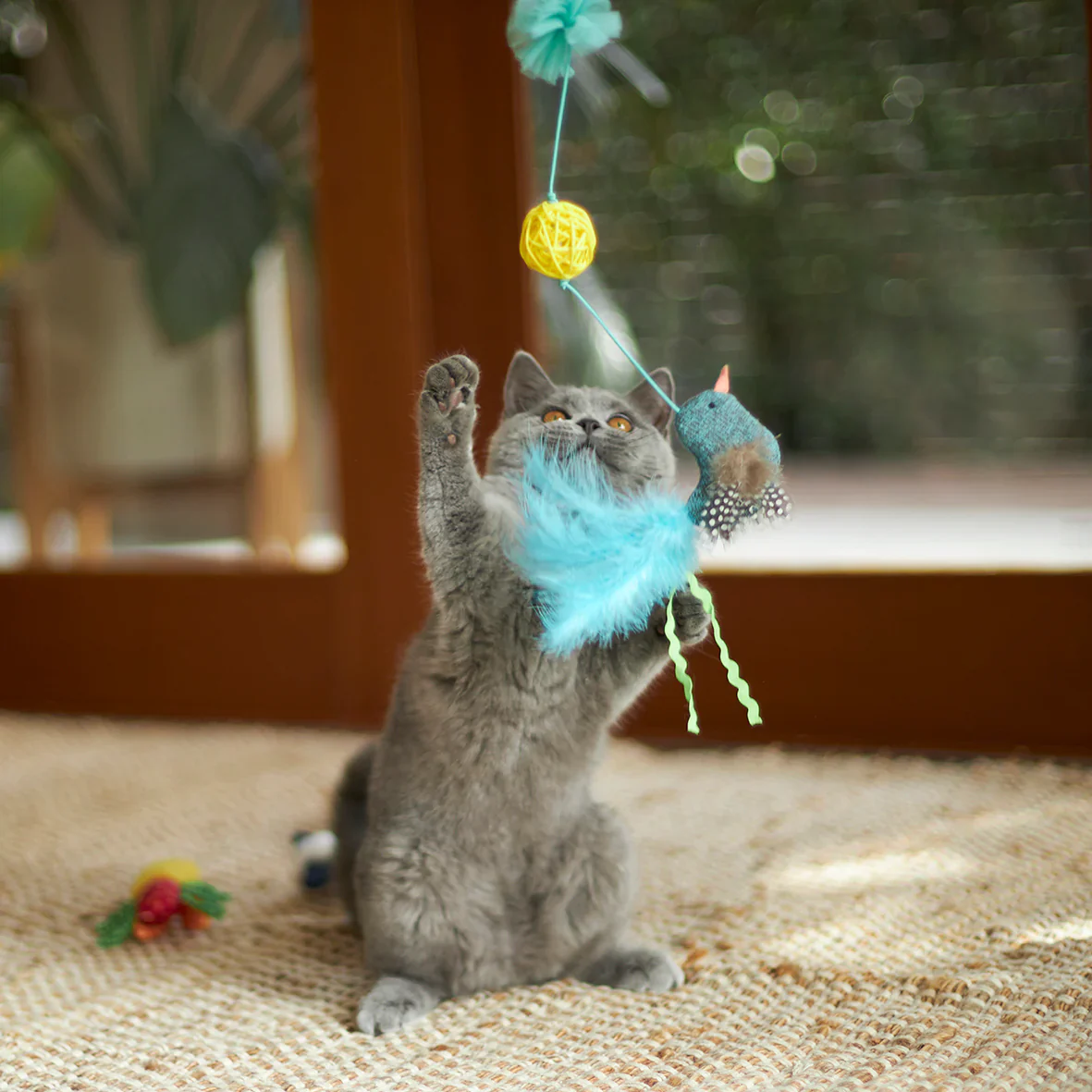 Kazoo Bluebird Wand Cat Toy - Image 3