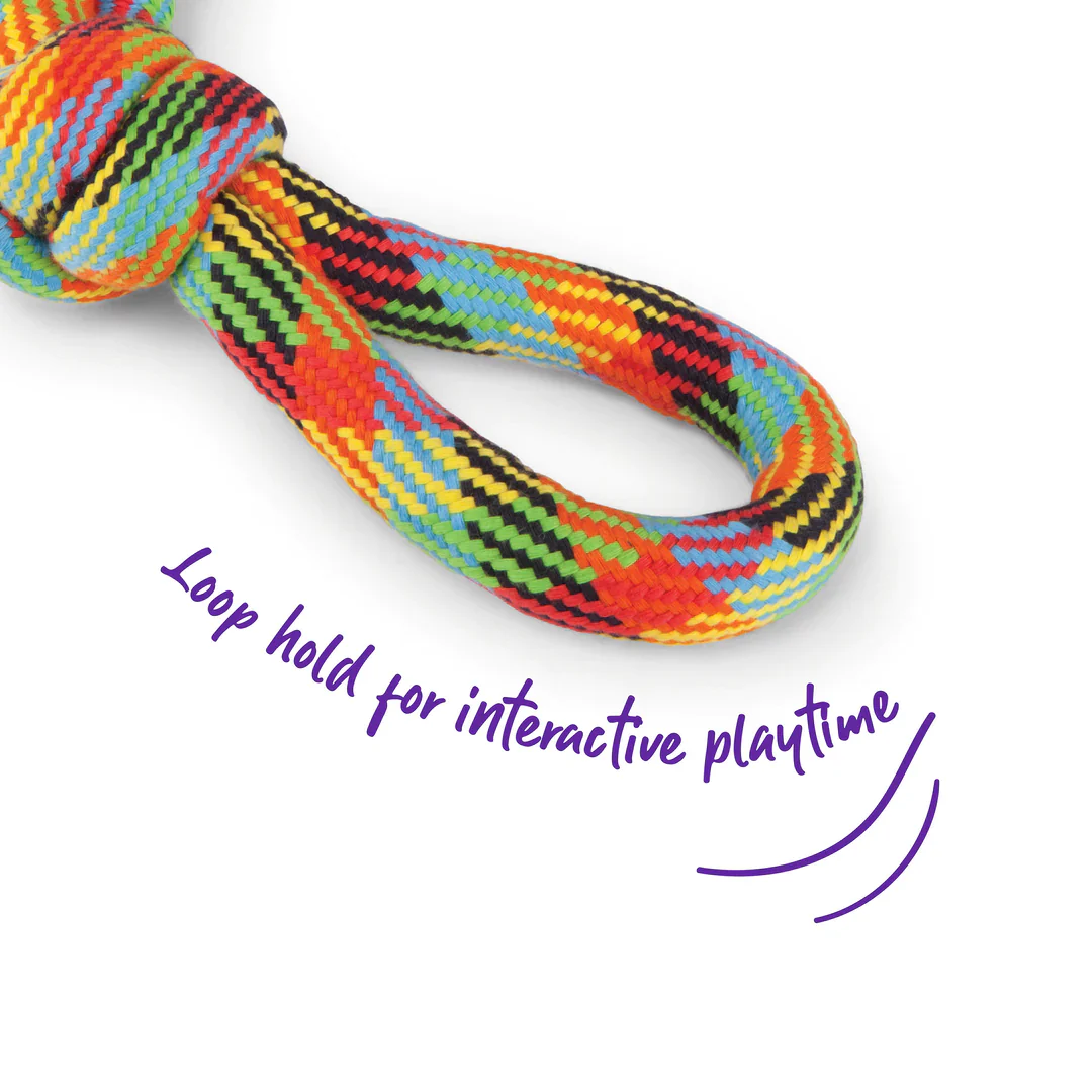 Kazoo Braided Rope 3 Knot Tug Dog Toy - Image 3