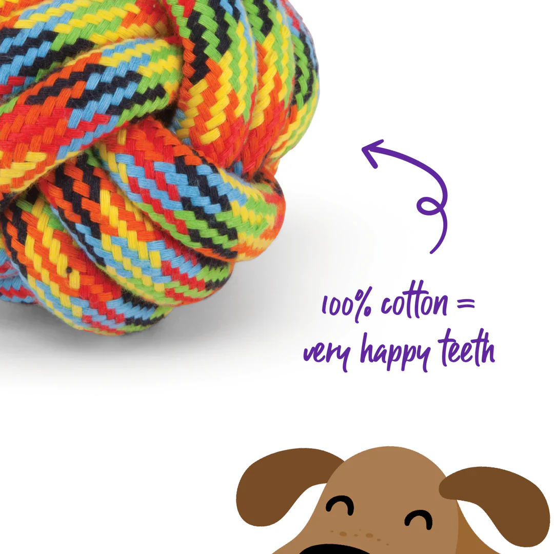 Kazoo Braided Rope Knot Ball Dog Toy - Image 2