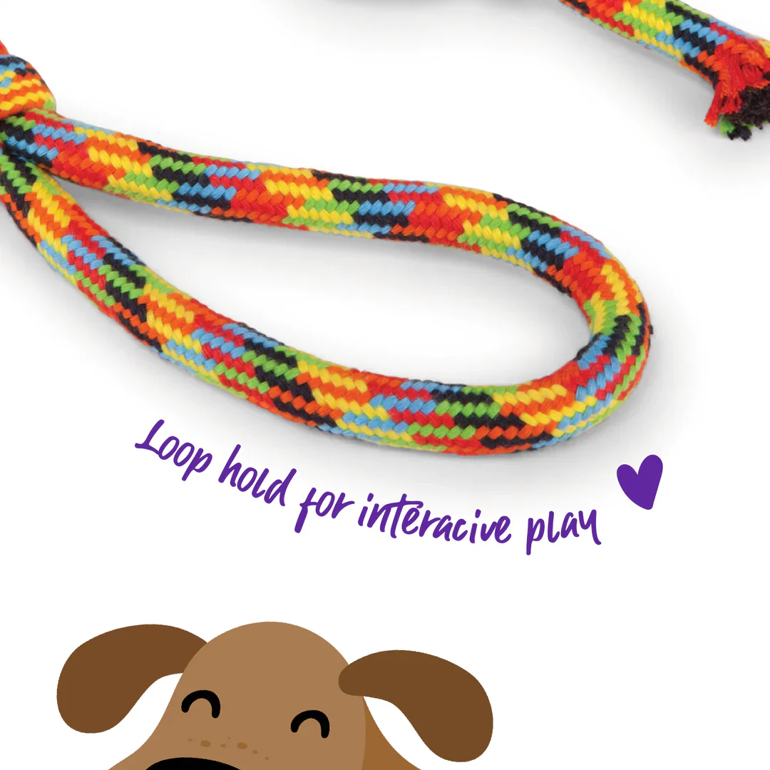 Kazoo Braided Rope Sling Ball Dog Toy - Image 4