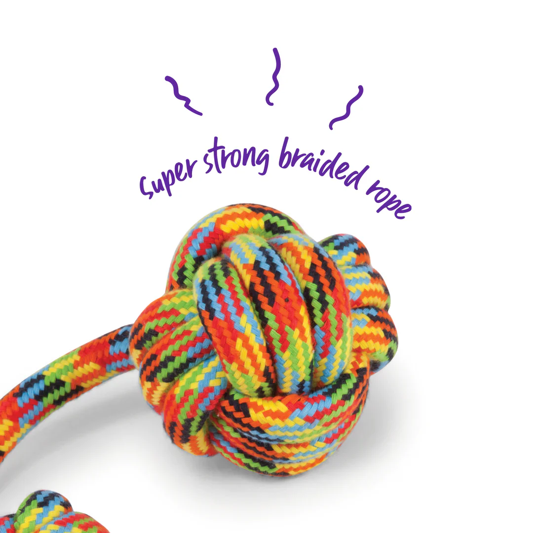 Kazoo Braided Rope Sling Knot Ball Dog Toy - Image 3