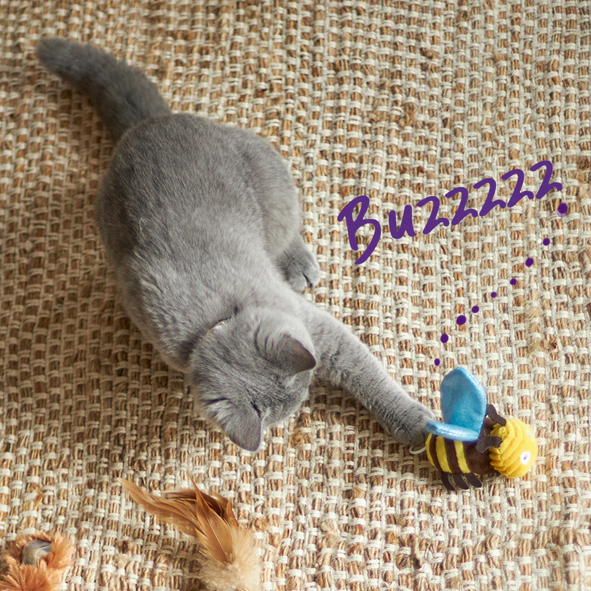 Kazoo Buzzing Bee Cat Toy - Image 3