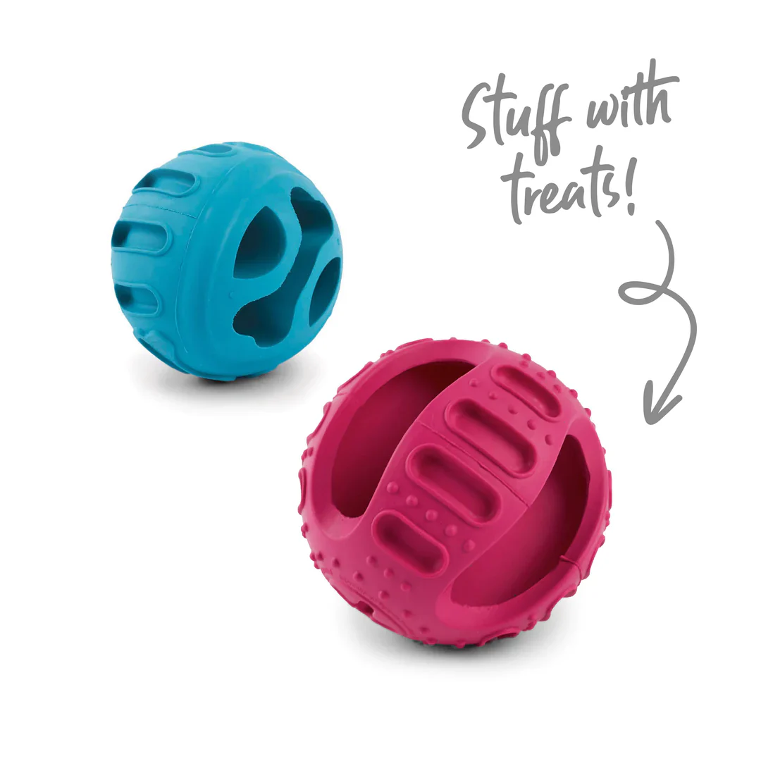 Kazoo Chew and Treat Enrichment Ball Dog Toy - Image 2