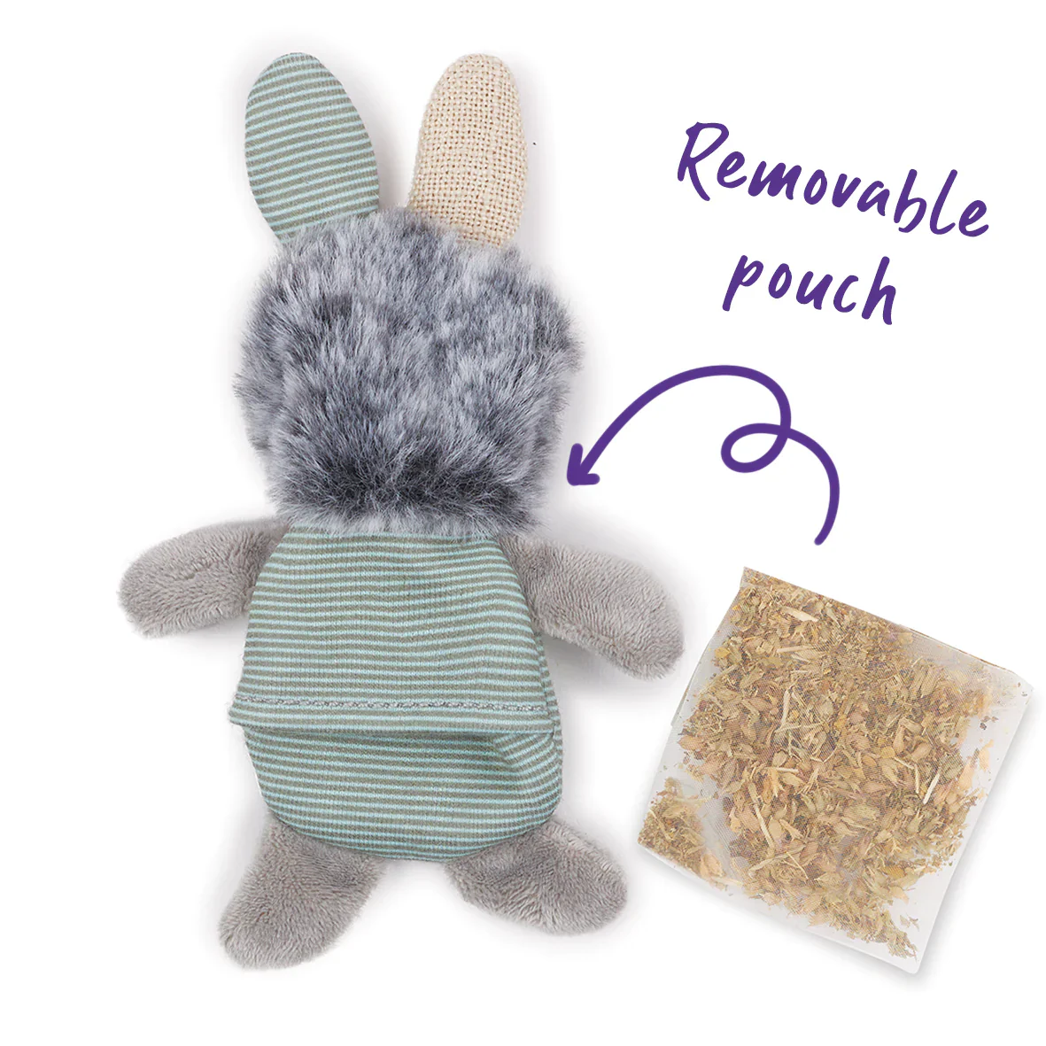 Kazoo Grumpy Rabbit Cat Toy - Image 3