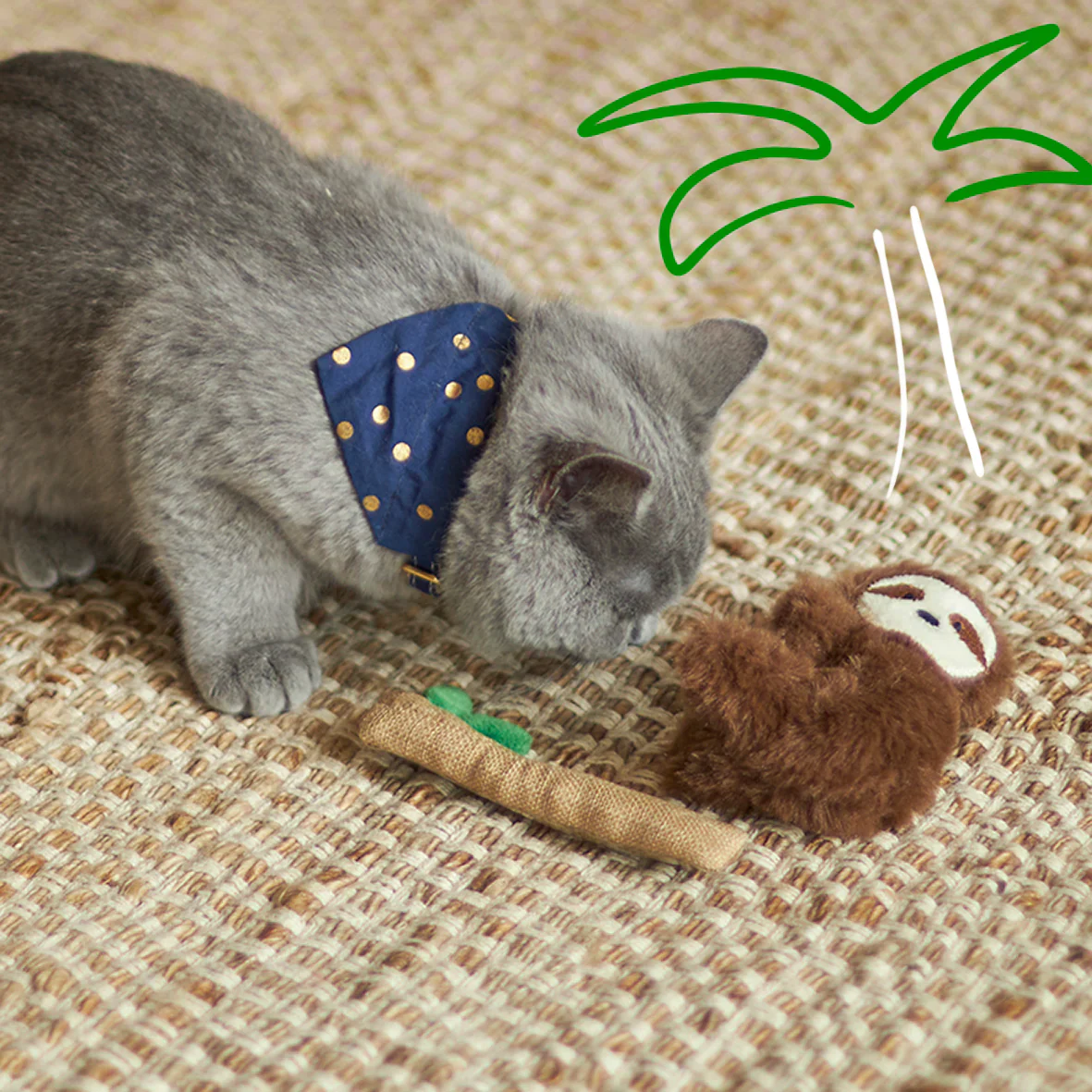 Kazoo Jungle Sloth Cat Toy - Image 5