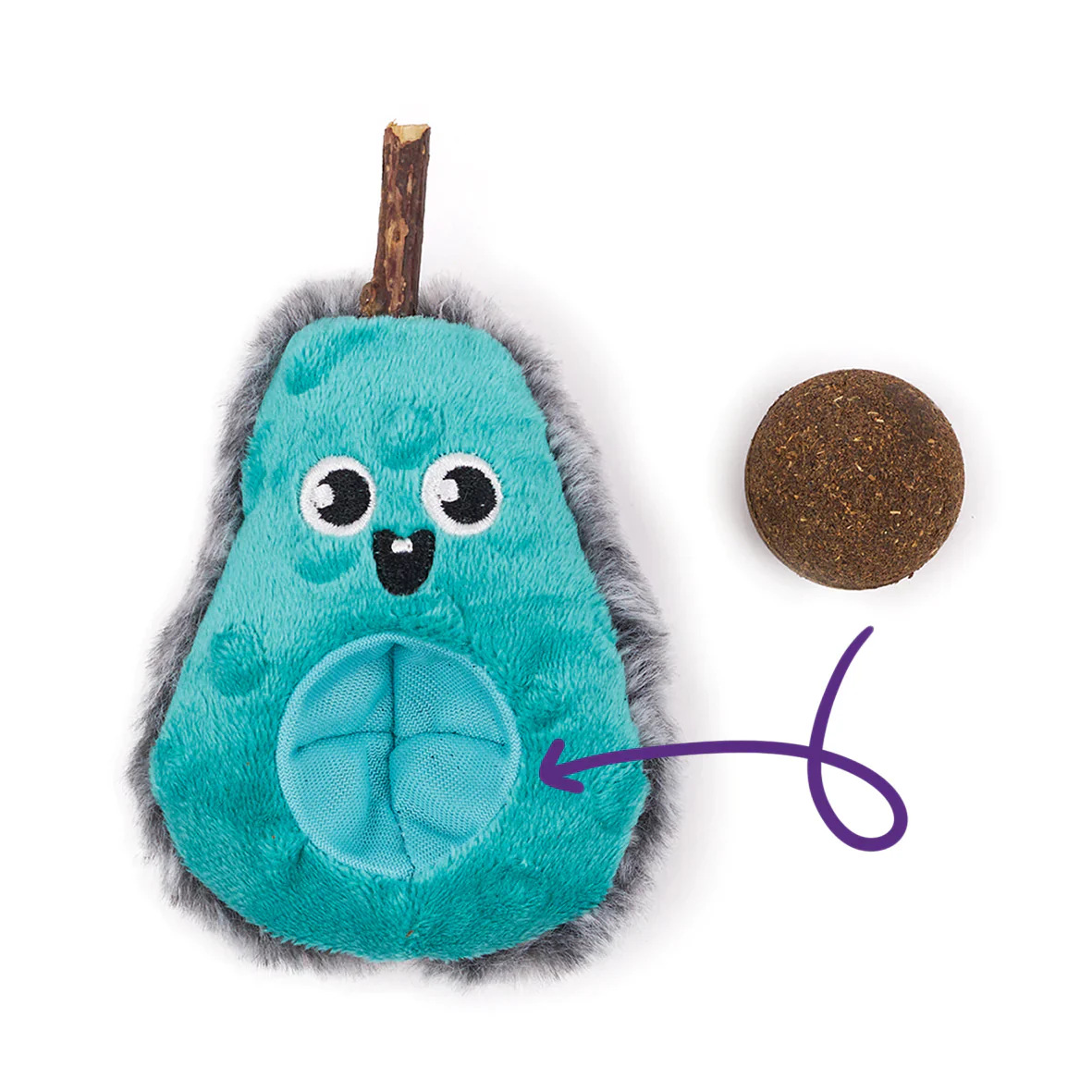Kazoo Playful Avocado Cat Toy - Image 4