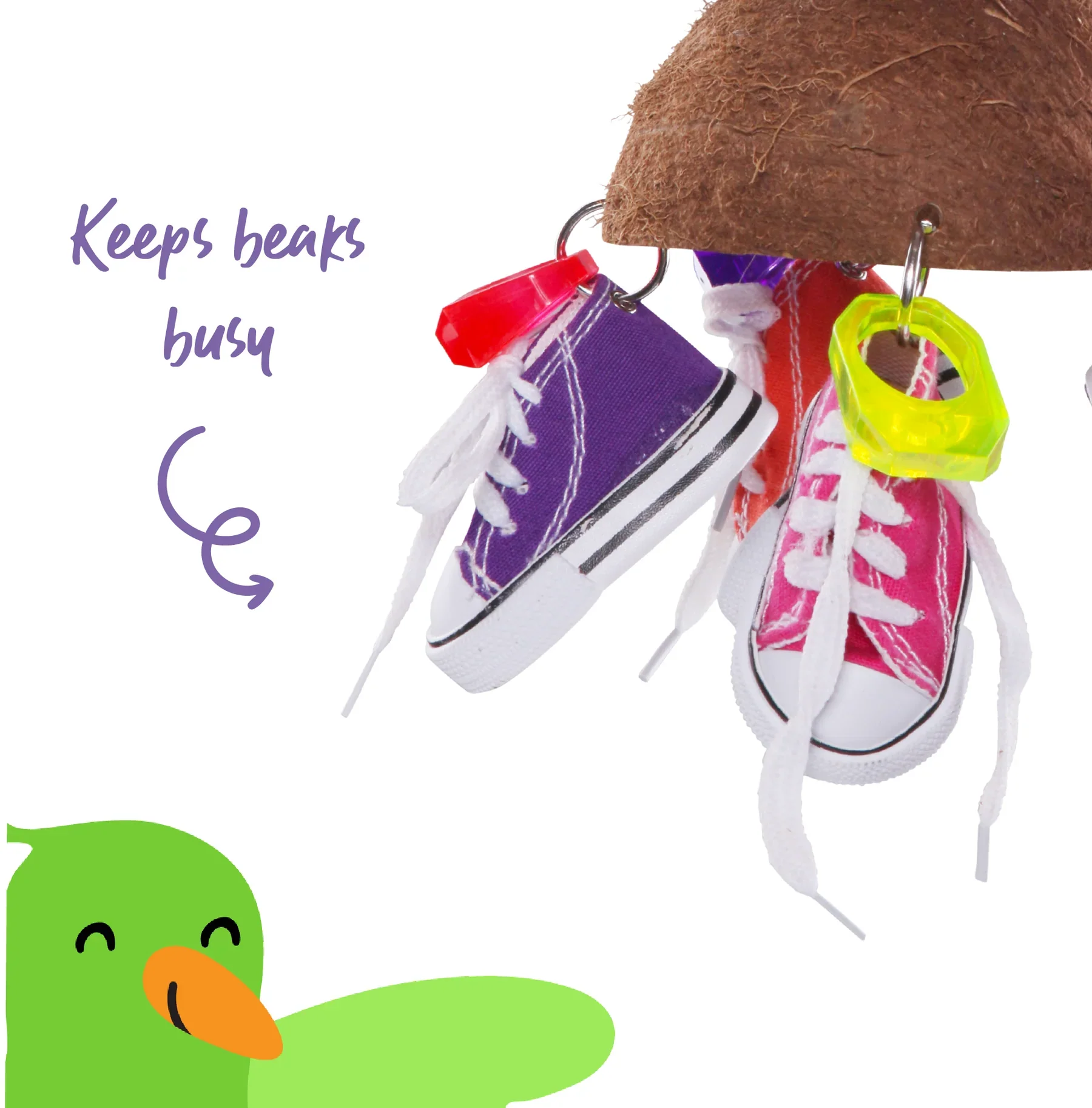 Kazoo Split Coconut Shell with Sneakers - Image 4