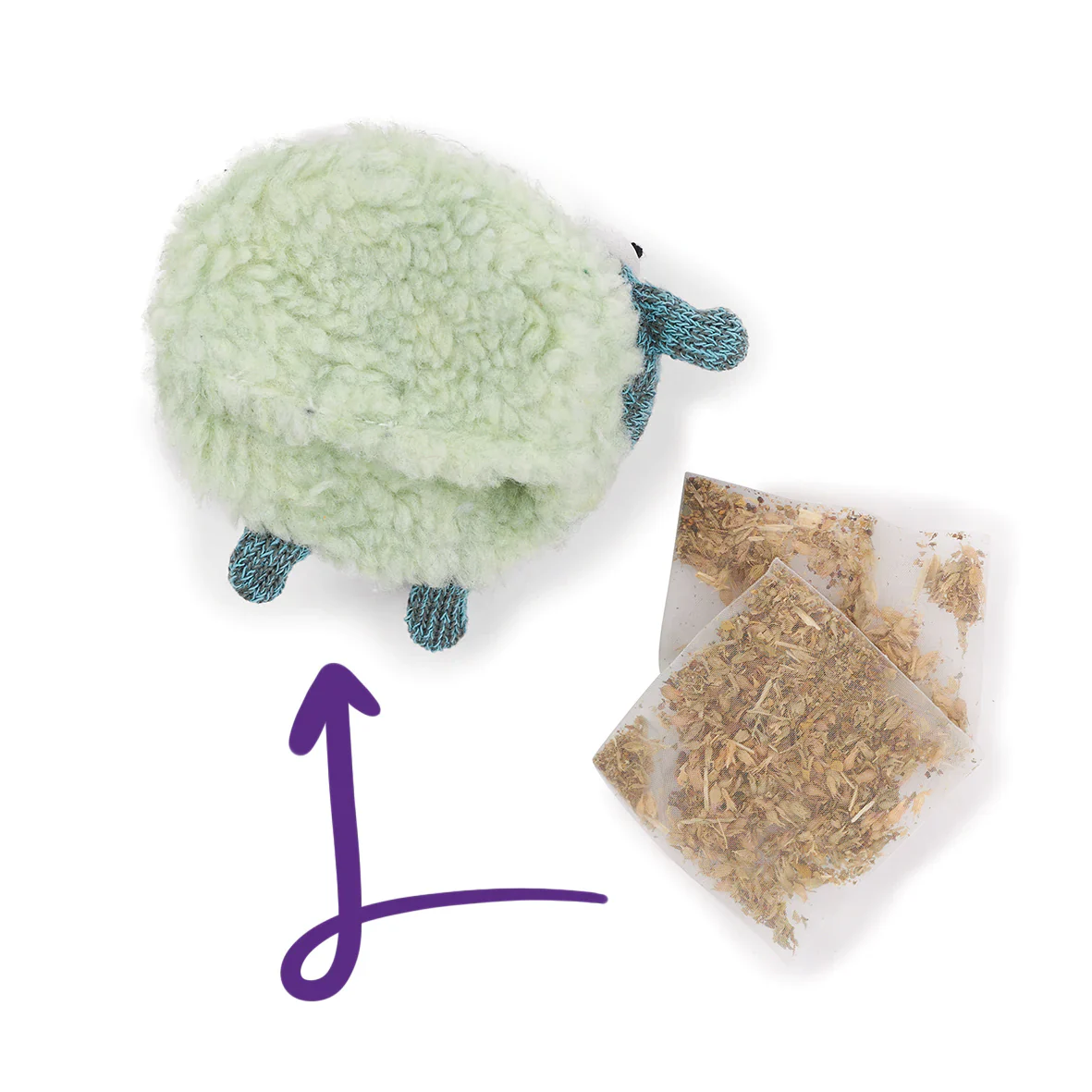 Kazoo Squinty Sheep Cat Toy - Image 2
