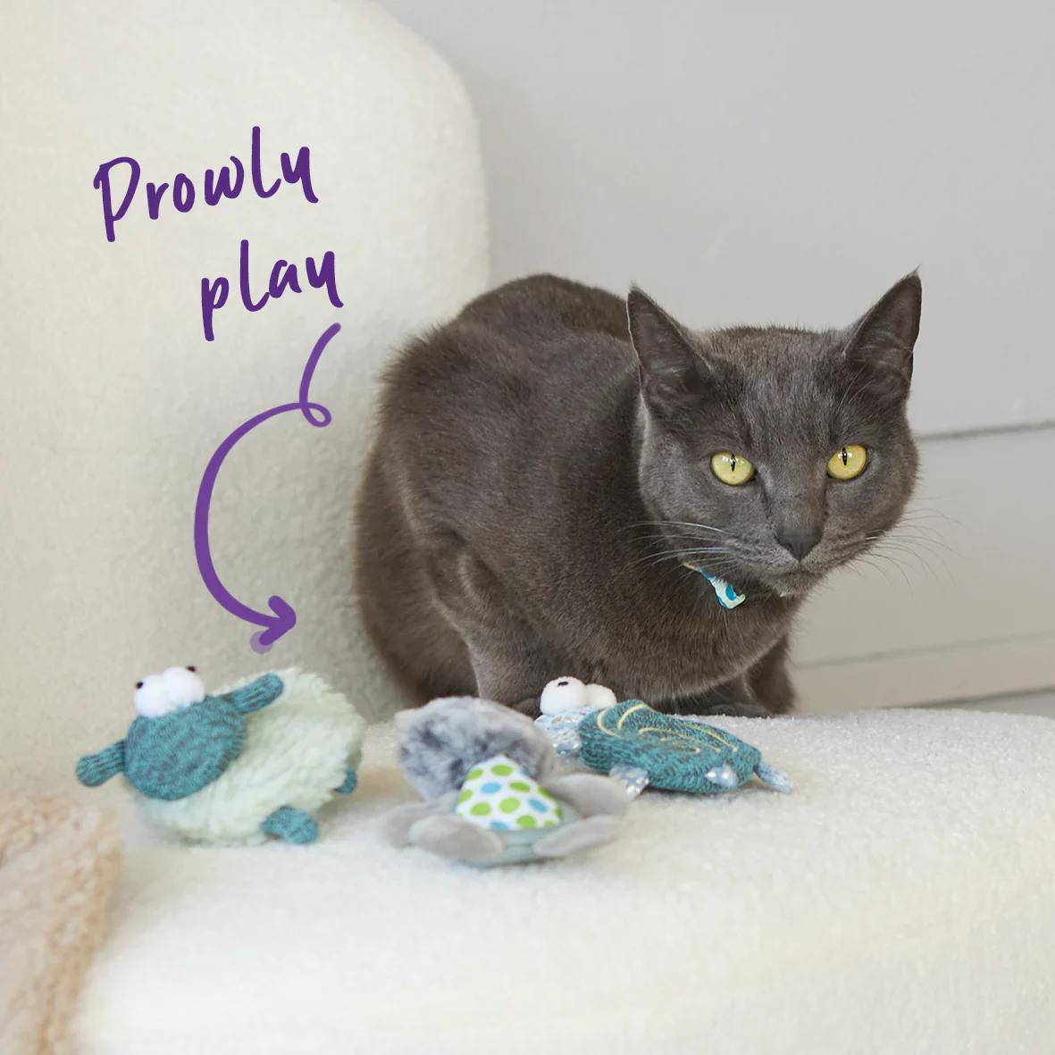 Kazoo Squinty Sheep Cat Toy - Image 3