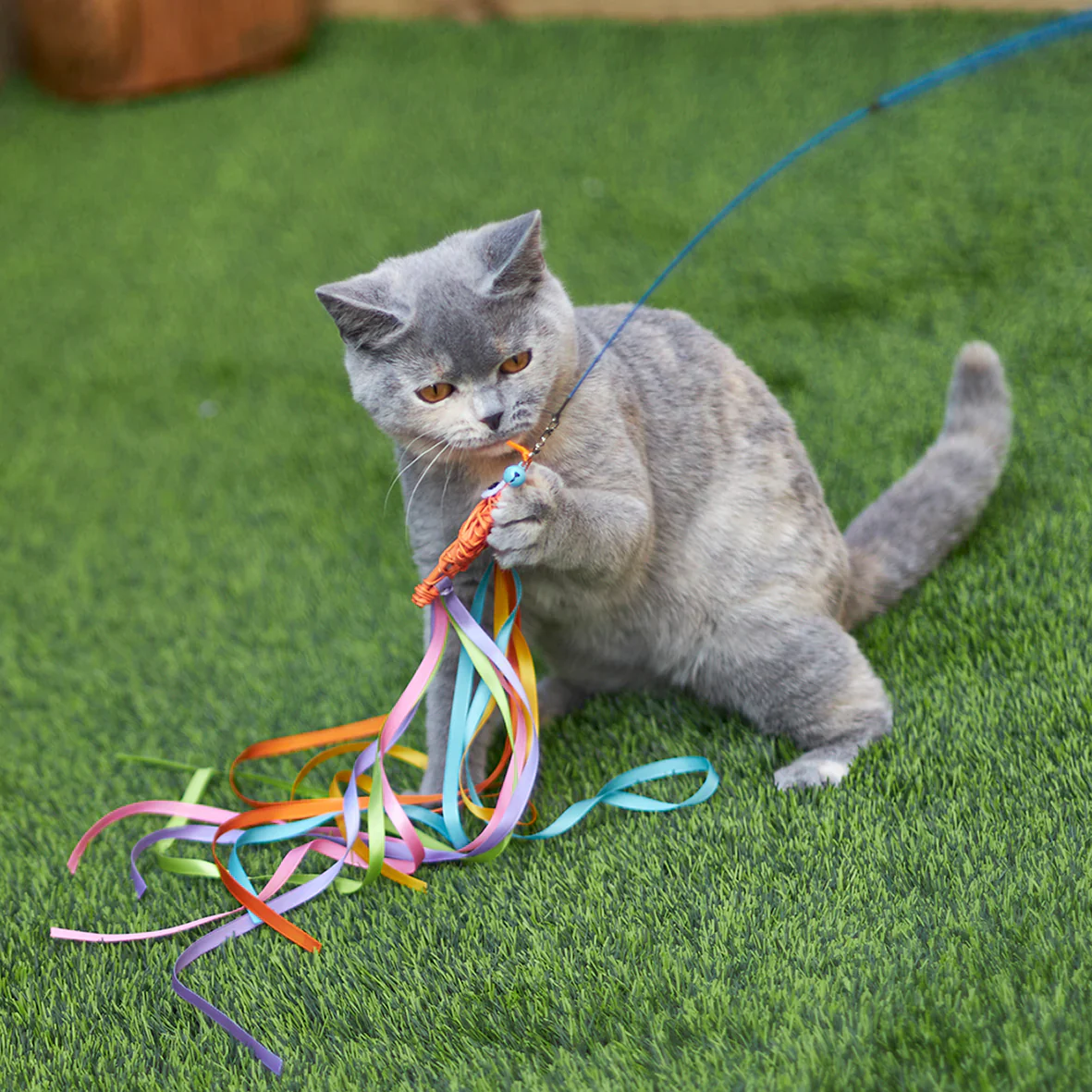 Kazoo Streamer Fish Wand Cat Toy - Image 5