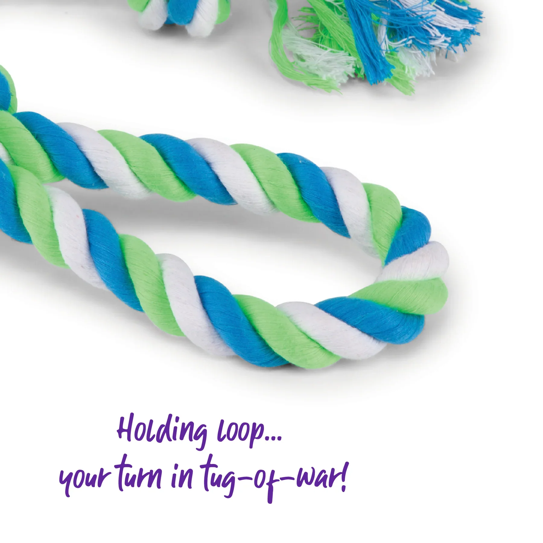 Kazoo Twisted Rope 3 Knot Tug Dog Toy - Image 3