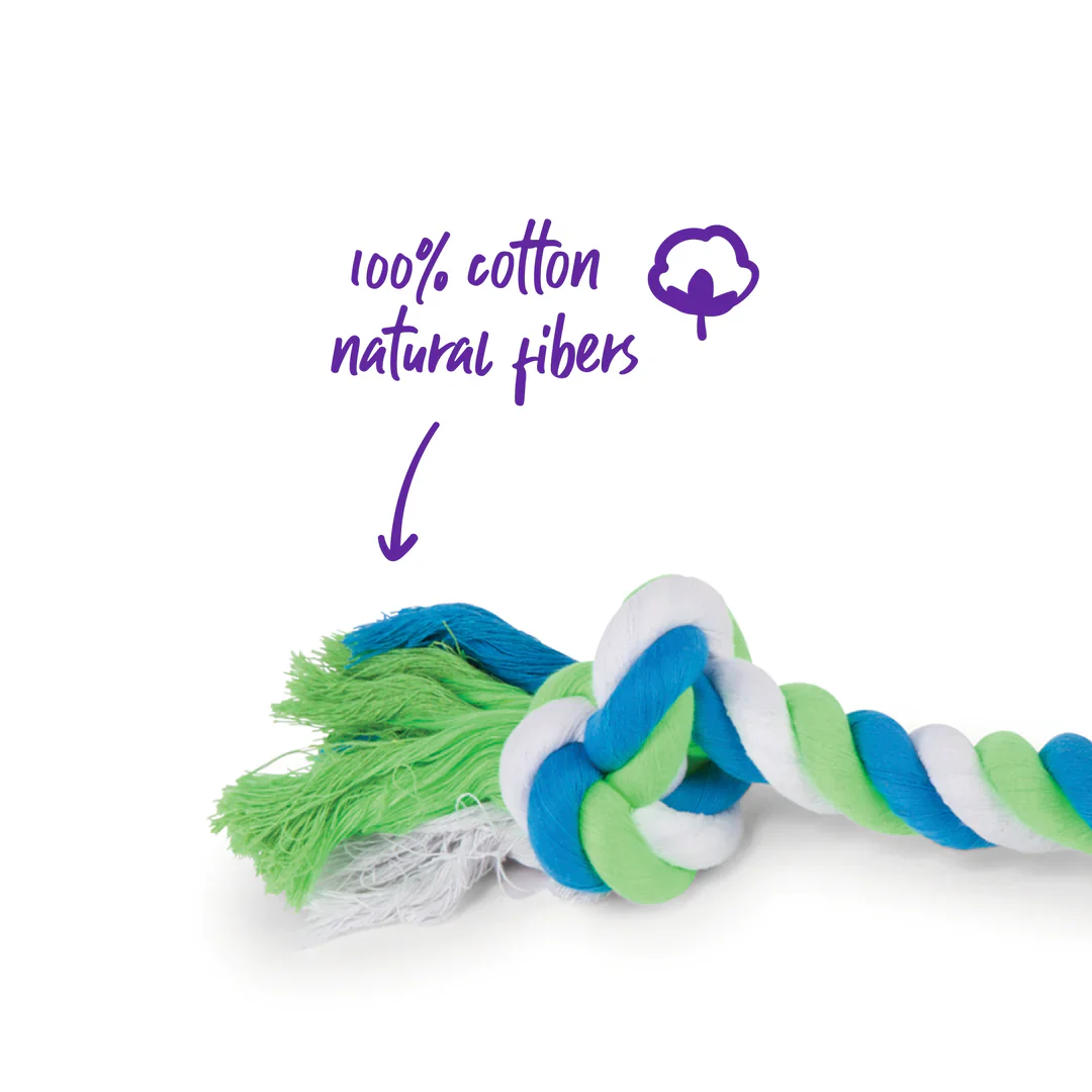 Kazoo Twisted Rope Knot Bone Dog Toy - Image 2
