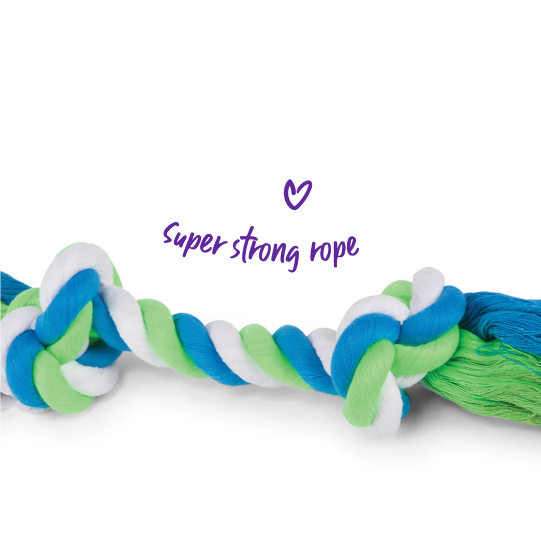 Kazoo Twisted Rope Knot Bone Dog Toy - Image 3