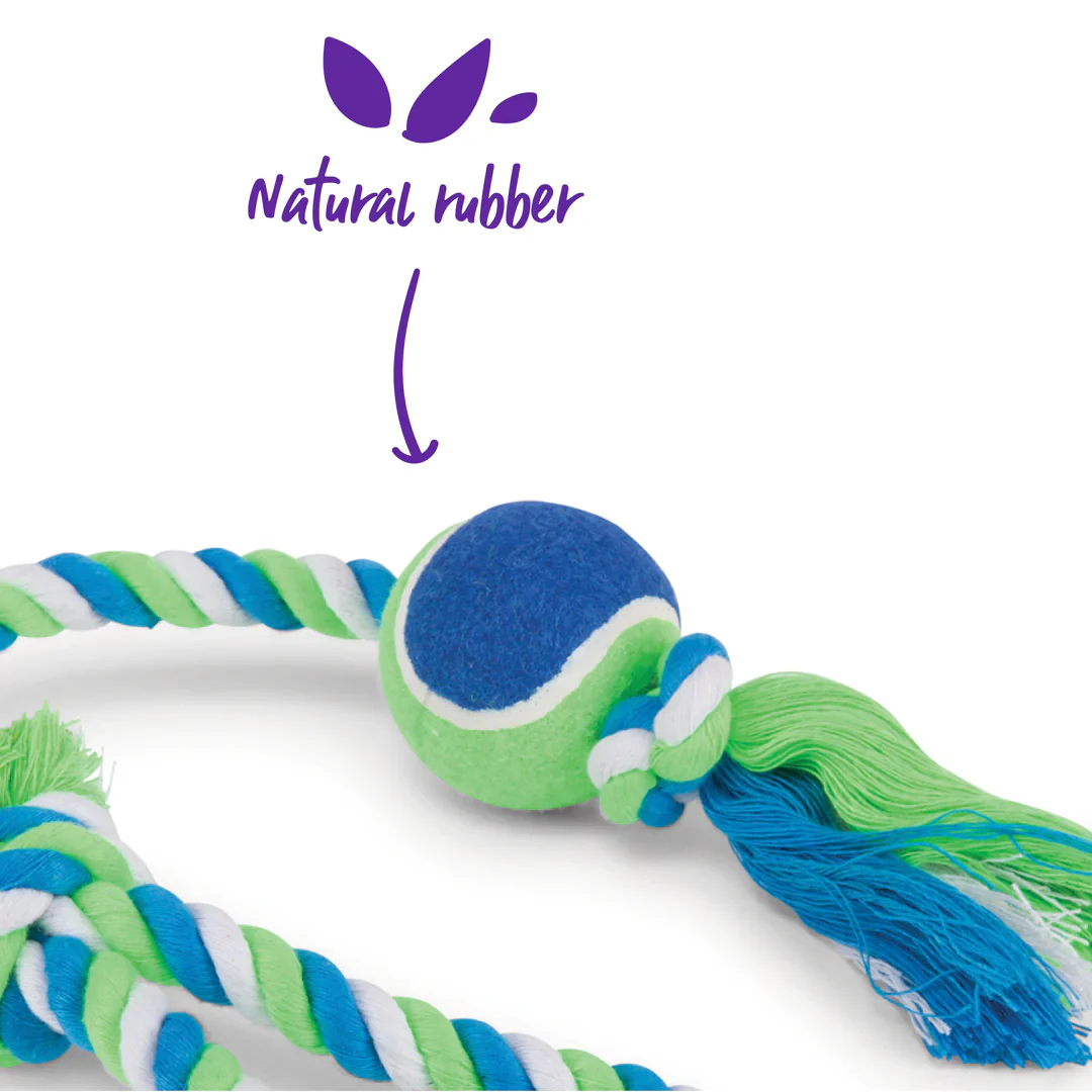 Kazoo Twisted Rope Sling Ball Dog Toy - Image 4