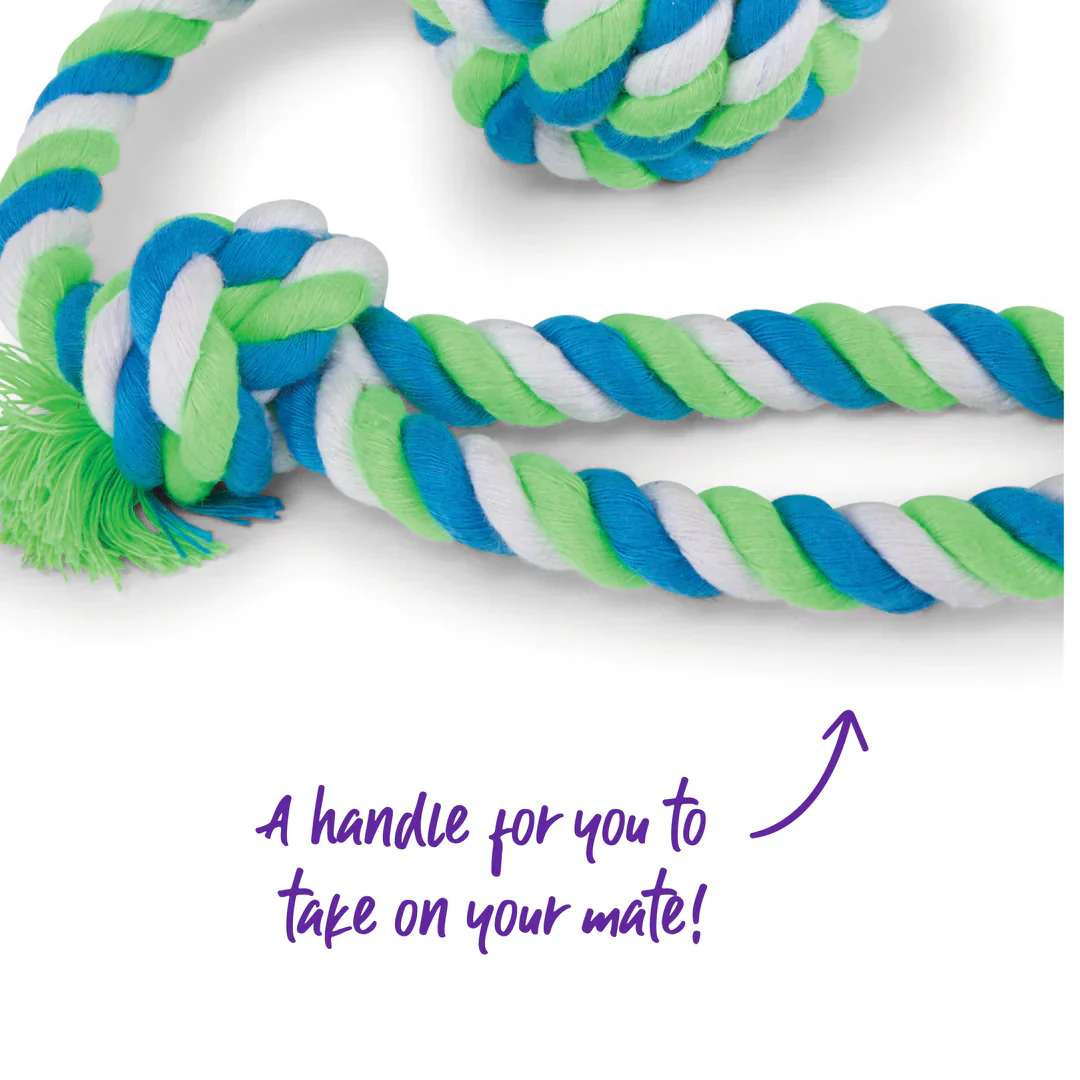 Kazoo Twisted Rope Sling Knot Ball Dog Toy - Image 2