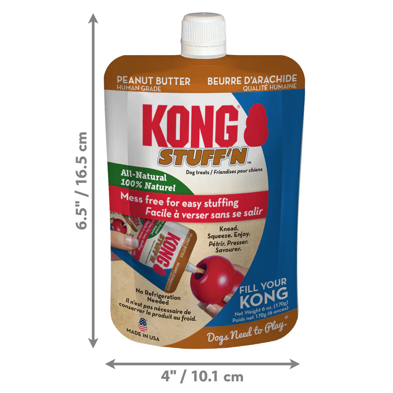 KONG Dog Stuffn All-Natural Peanut Butter Pouch - Image 2
