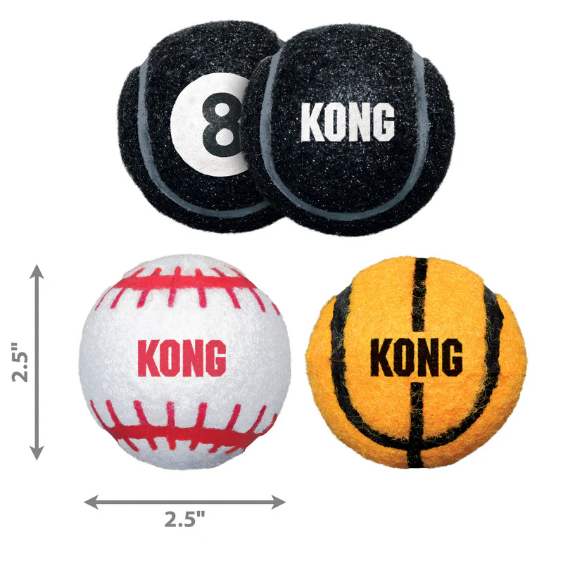 KONG Sports Balls 3pk Dog Toy - Image 5