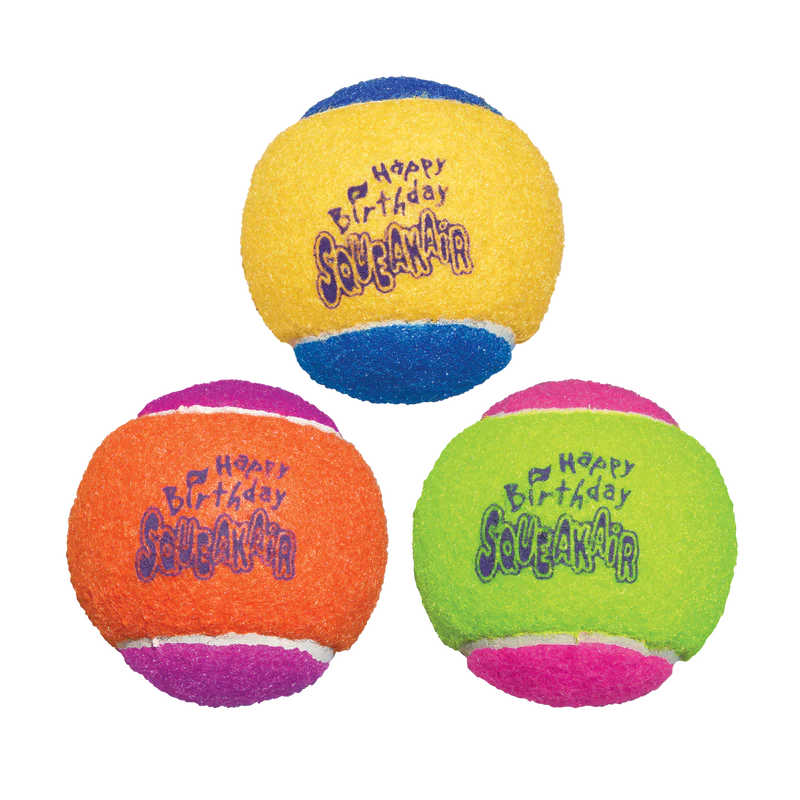KONG AirDog Squeaker Birthday Balls 3pk Dog Toy - Image 3