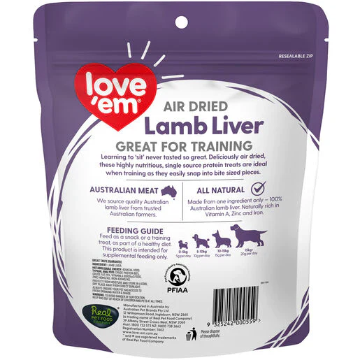 Love Em Air Dried Lamb Liver Dog Treats - Image 2