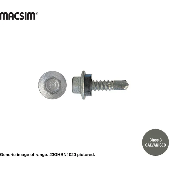 Macsim Self Drilling Screws Neoprene Galvanised 14G - Image 2