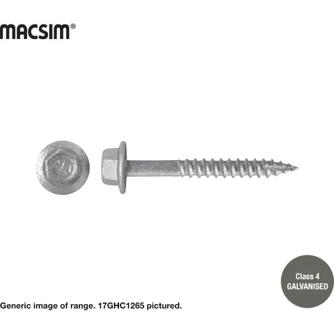 Macsim Type 17 Screws Galvanised - 14g x 50mm - Image 2