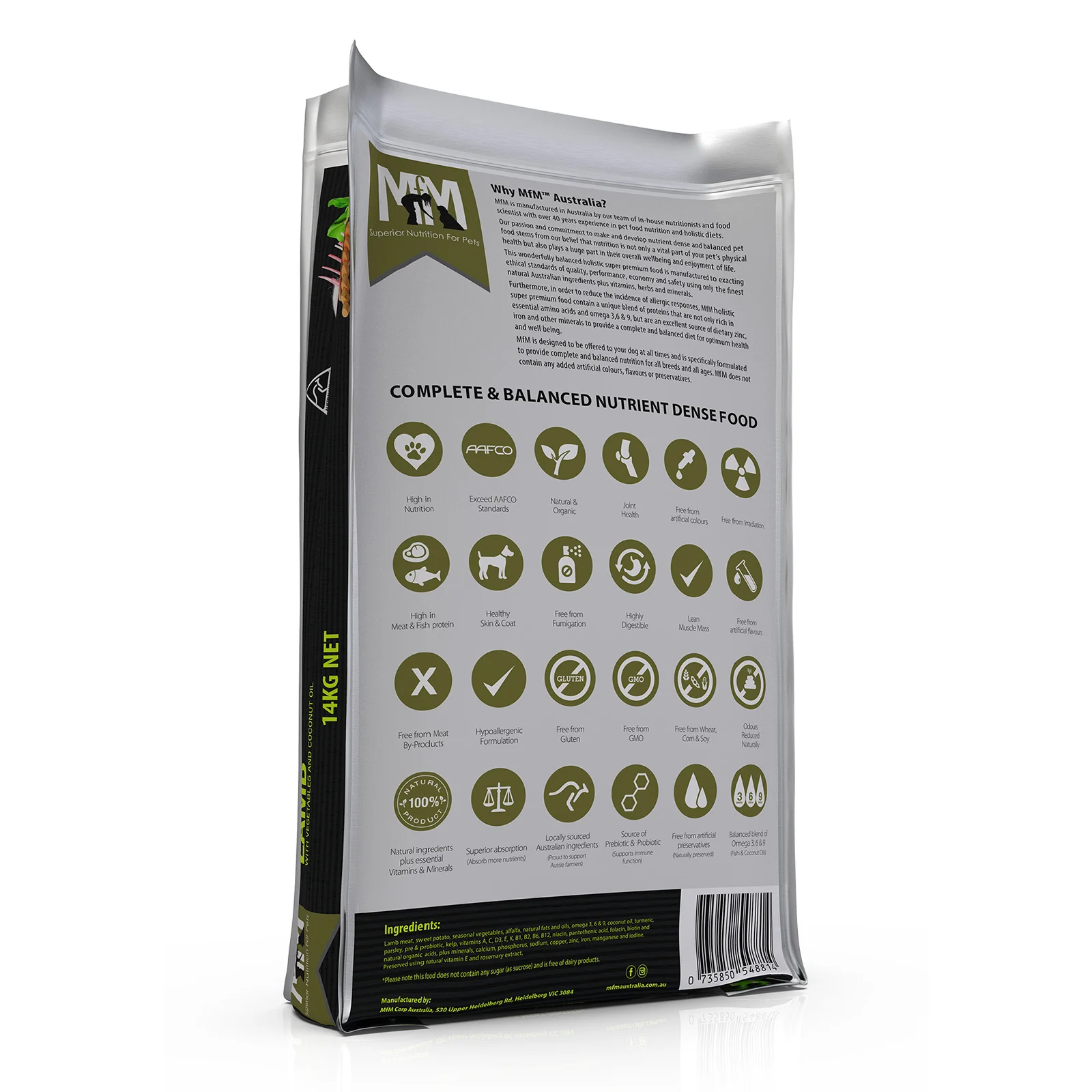 Meals for Mutts Single Protein Lamb Dry Dog Food - Image 3
