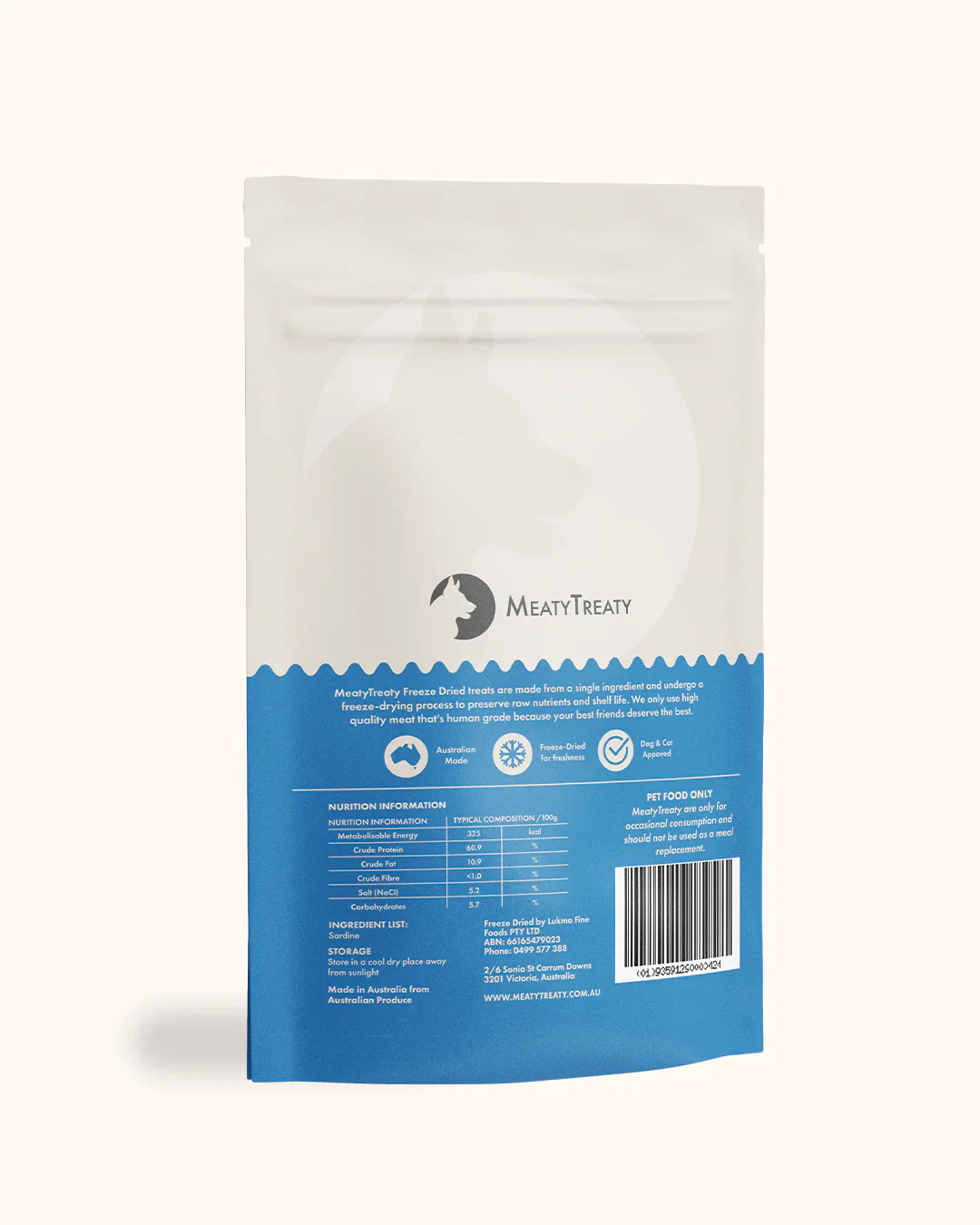Meaty Treaty Whole Sardine Freeze Dried Dog Treats - Image 2
