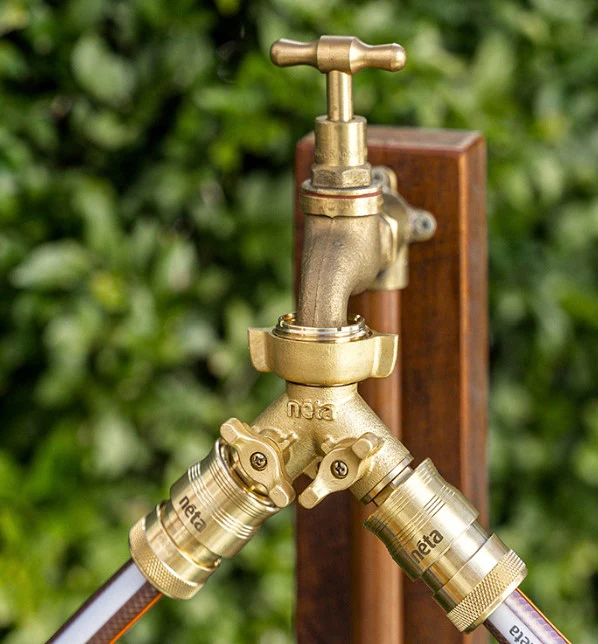 Neta Brass 12mm Universal Click On Twin Tap - Image 3