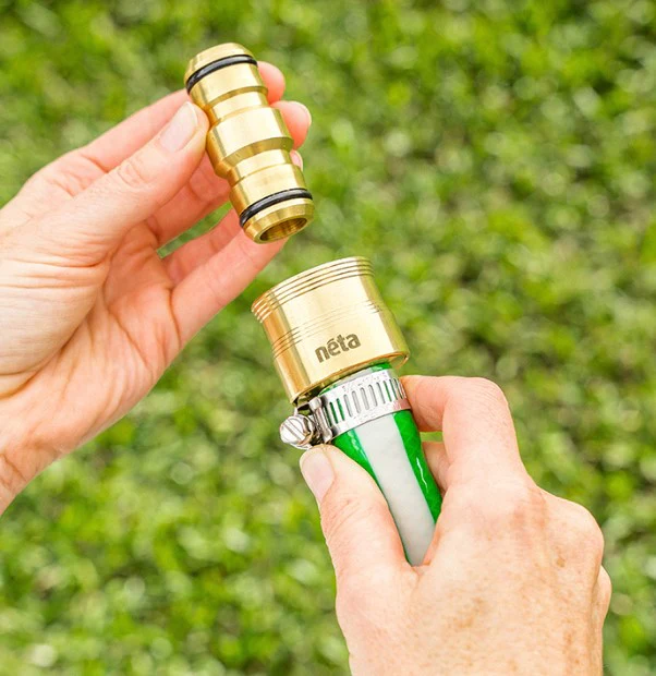 Neta Brass 18mm Hose Connector Barb and Clamp - Image 3