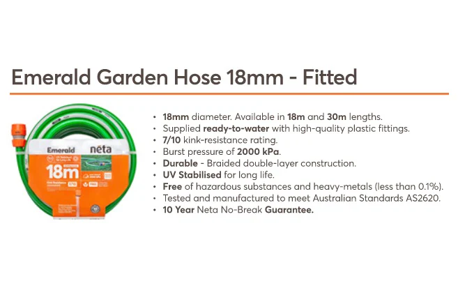 Neta Garden Hose Emerald 18mm x 30m Fitted - Image 2