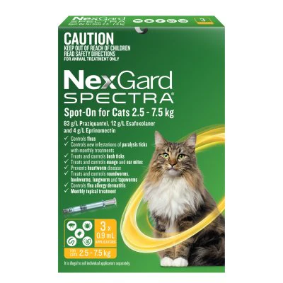 Nexgard Spectra Spot On for Cats Large 2.5-7.5kg - Image 2