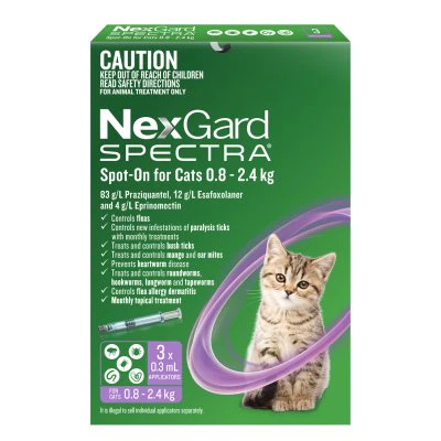 Nexgard Spectra Spot On for Cats Small 0.8-2.4kg - Image 2