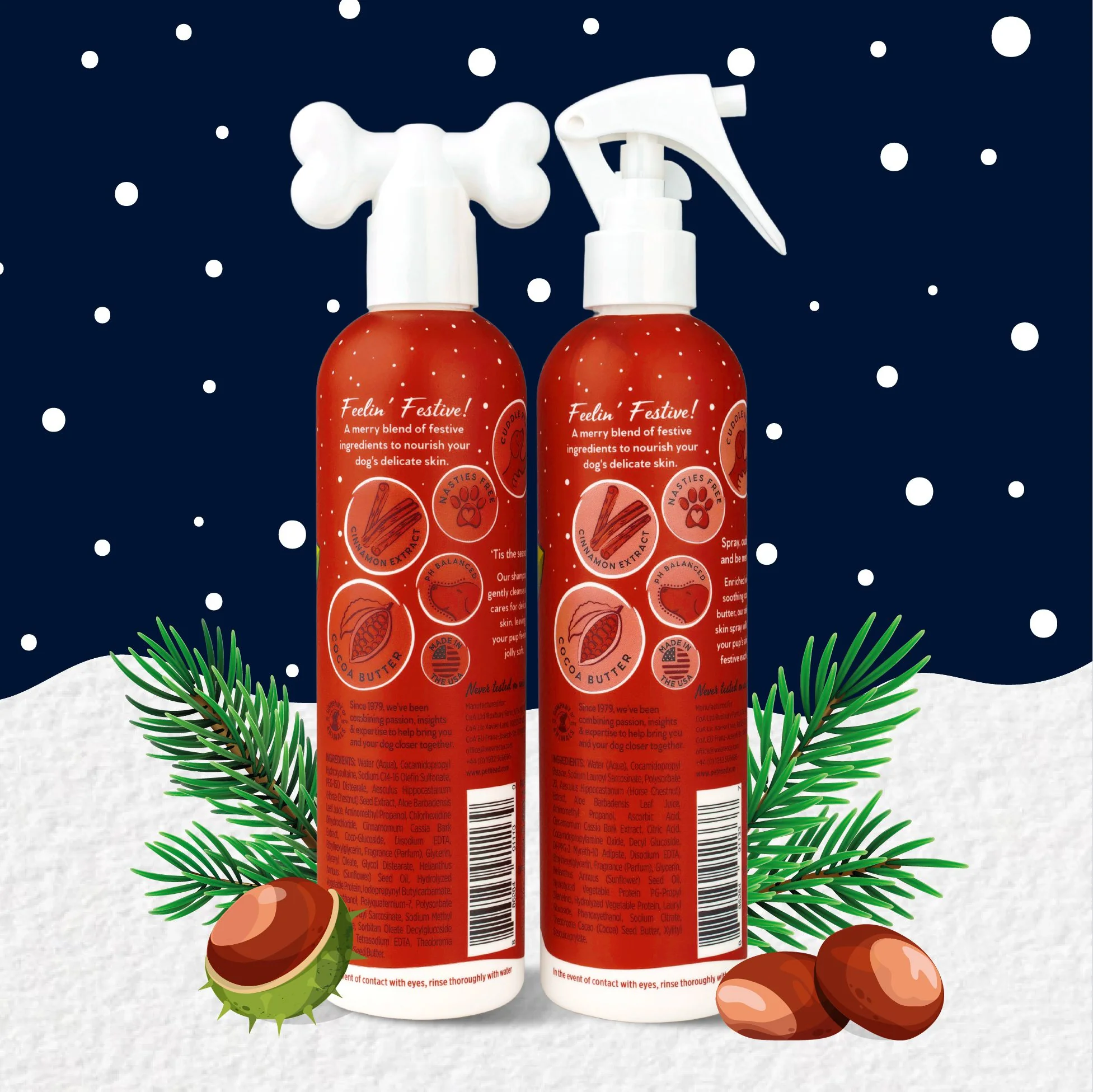 Pet Head Festive Roasted Chestnut Shampoo & Spray Pack - Image 3