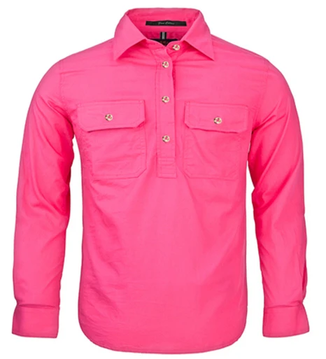 Pilbara Childrens Closed Front Long Sleeved Shirt - Image 4