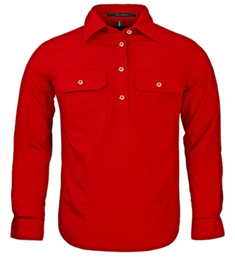 Pilbara Childrens Closed Front Long Sleeved Shirt - Image 6