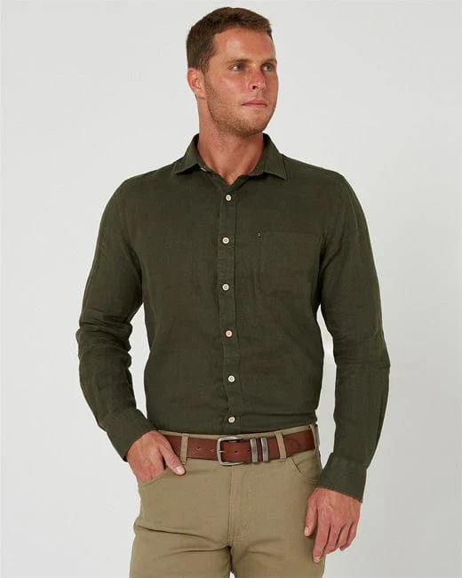 Pilbara Men's Linen L/S Shirt - Image 3