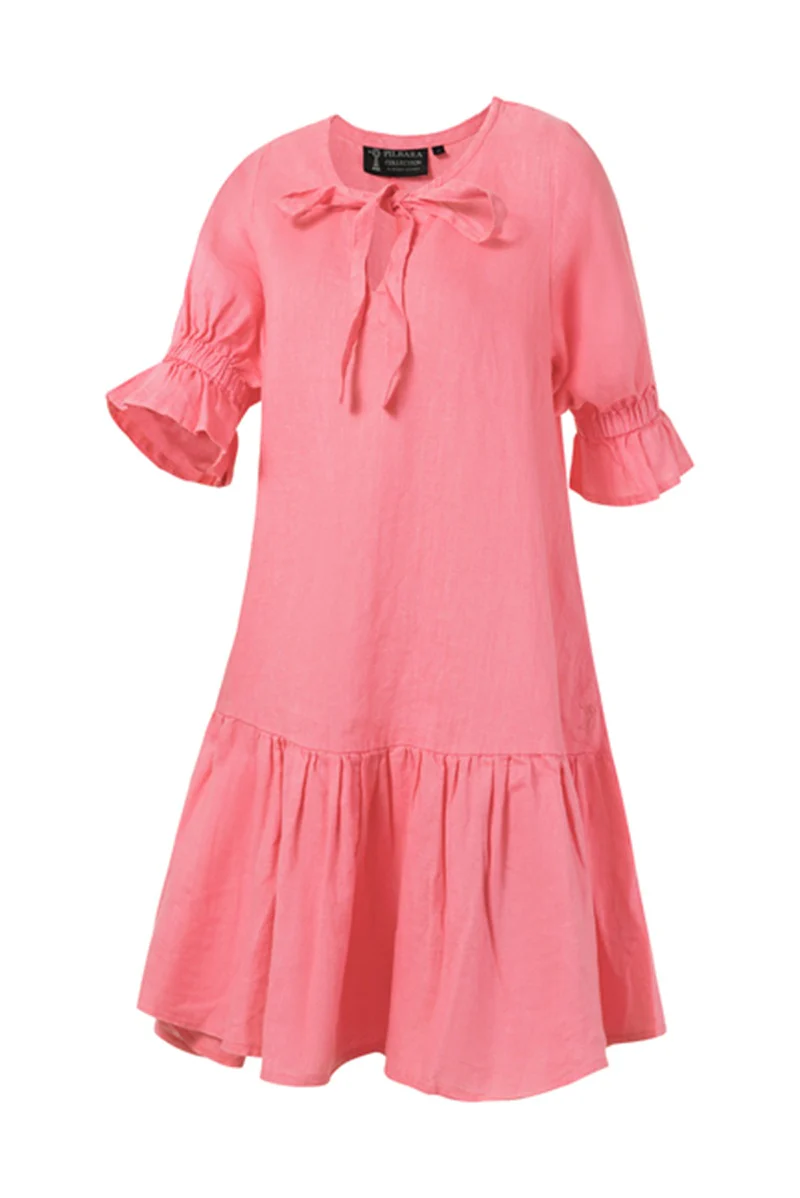 Pilbara Tilly Linen Dress 3/4 Sleeve - Image 2