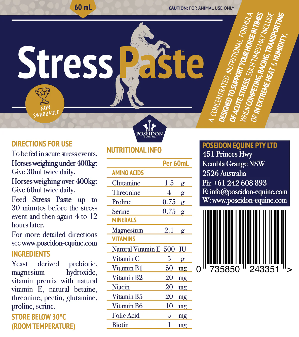 Poseidon Stress Paste Syringe - Image 2